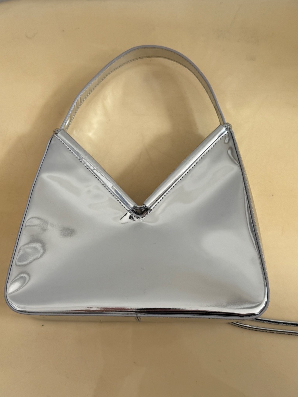 Silver Mirror Top-Handle Mini Bag - Picture 6 of 6